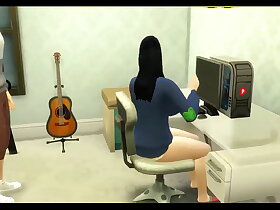 火影忍者 Hentai 第 20 集变态家庭博人与他的父亲鸣人交谈，与他的女友佐良娜进行三人行，佐良娜希望将两根鸡巴插入她的体内，让她体内充满牛奶