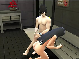 火影忍者第二章 佐助狠狠地打了雏田一顿，就像鸣人应该打她一样，然后像操妓女一样操她